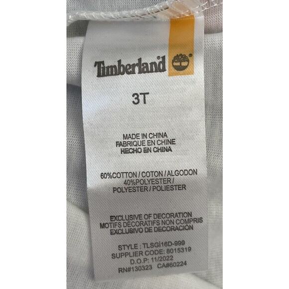 Timberland Boys Short Sleeve T-Shirt Logo Size 3T NWT RN 130323 - Picture 7 of 7